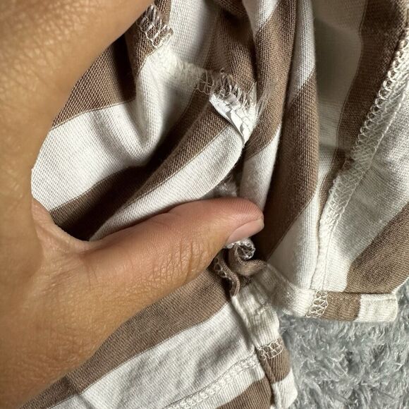 Old Navy Tan and White Striped Tee - Picture 11 of 11